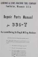 Giddings Lewis Parts 330-T Horizontal Boring Drilling Milling Manual